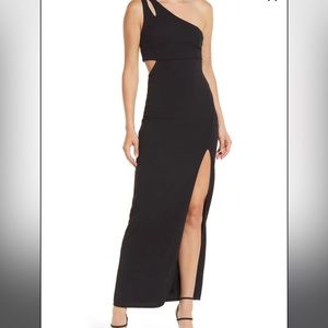 Lulus Black One Shoulder Dress